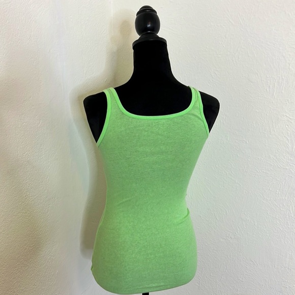 Mossimo Green Ribbed Tank S/P - Picture 2 of 5